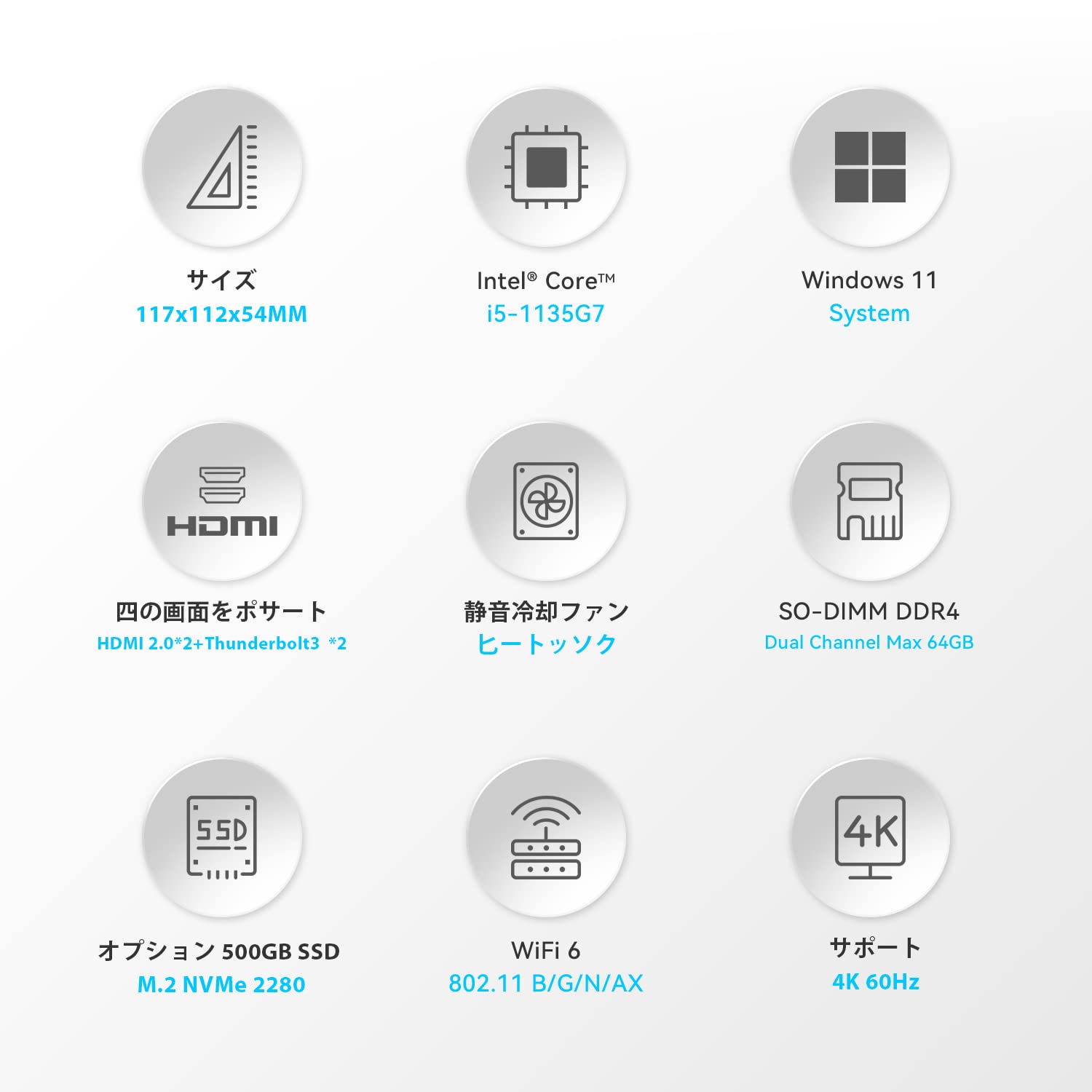 Amazon.co.jp: インテル NUC 11 Pro ミニPC, インテル Core i5-1135G7